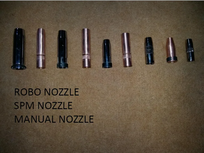 Robo nozzles, SPM nozzles and manual welding nozzles
